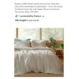 3 Pc King Size Duvet Cover & Shams, w/ Zipper