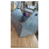 Galvanized Tool Tote  17.5" Long x 10" Wide x 12"