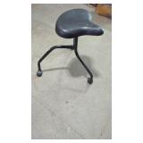 3 Leg Roll Around Shop or Office Stool. 2