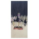 7 Champagne Flutes, 3 Wine Glasses, 5 Shot