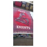 44.5" x 59" - "Triad Knights" Knitted