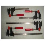 (4) Bessey Bar Clamps  6 & 12 inch