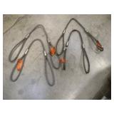 (4) 3FT WIRE ROPE SLINGS - 1/2 INCH THICK -