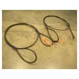 (2) 15FT WIRE ROPE SLINGS - 3/4 INCH THICK -