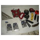 NEW UTILITY KNIFE BLADES, TAPE MEASURES & SQUARES