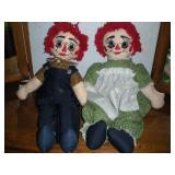 RAGGEDY ANN & ANDY DOLLS  18 INCHES TALL