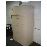 5 DRAWER LATERAL FILING CABINET  36x19x66 INCHES