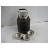 VINTAGE CROCKLINE THERMOS W/SERVING BOWLS