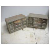 (2) HARDWARE ORGANIZERS W/CONTENTS  5X10X5 INCHES