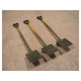 3 ROOFING SHOVELS W/