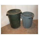 BRUTE 20 GALLON & RUBBERMAID 32 GALLON TRASH CANS