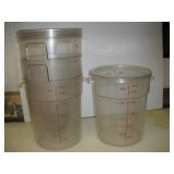 (4) 22QT PLASTIC STORAGE CONTAINERS W/LIDS