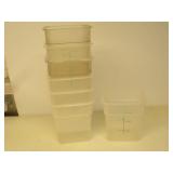 (7) 4QT PLASTIC STORAGE CONTAINERS