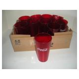 (10) 6 INCH PLASTIC COCA-COLA GLASSES