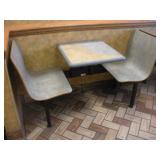 FREE STANDING BOOTH W/ TWO BENCHES AND TABLE