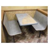 FREE STANDING BOOTH W/ TWO BENCHES AND TABLE