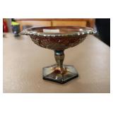 Carnival Glass Compote