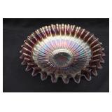 Fluted Carnival Glass Dish