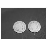 1905 & 1916 Silver Barber Dimes