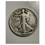 1941 D Walking Liberty Silver Half Dollar