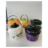 5 Vintage McDonald Halloween Pails 1991 - 1993