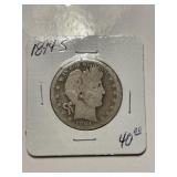 1894-S Barber Silver Half Dollar