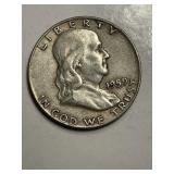 1959 Franklin Silver Half Dollar