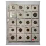 Sheet Foreign Coins -20