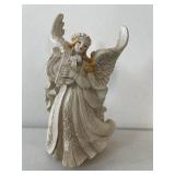 7" Vintage Resin Angel Plays Lyre