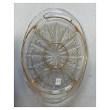 Crystal and Gold Appetizer Tray