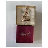 Monet Christmas tree brooch in gift box