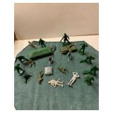 Bag of Army Men, Tent etc., Plastic Grenades