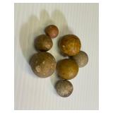 Lot of Antique Clay Marbles