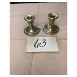 Weighted sterling candlesticks pair for 43 grams