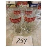 Old German Pilsner beer glass four pieces