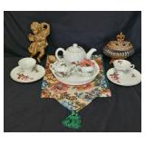 11pc Floral Tea Set