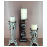 3pc Large Candle Stick Holders