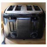 4 Slot Black Toaster