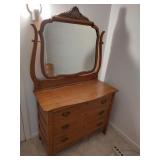 Antique Dresser & Mirror - Read Details