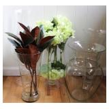 5 Large Glass Vases
