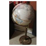 Vintage Replogle 16" Globe on Oak Stand