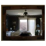 Vintage Beveled Glass Wall Mirror