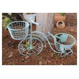 Metal Painted Garden Decor Tricycle