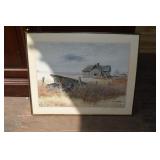 W. S. Doughterty Old Farmhouse Lithograph