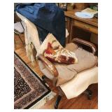 Vintage Office Chair And Blankets Ect...