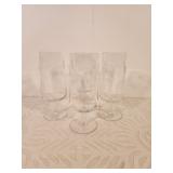 Set of 4 Flower Etched Glasses