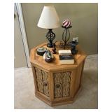 Vintage End Table, Lamp, etc