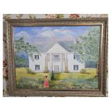 Plantation Painting In Ornate Frame