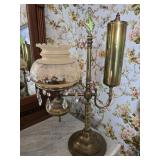 Vintage Electrified Kerosene Lamp