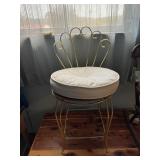 Vintage MCM Vanity Seat Chair Stool Metal